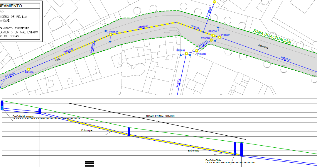 Proyecto de renovación de red de saneamiento en calle Argentina, de Arahal, por la agencia de Régimen especial ciclo Integral de Aguas del (EXP. PAS/012/OBRAS/2020).